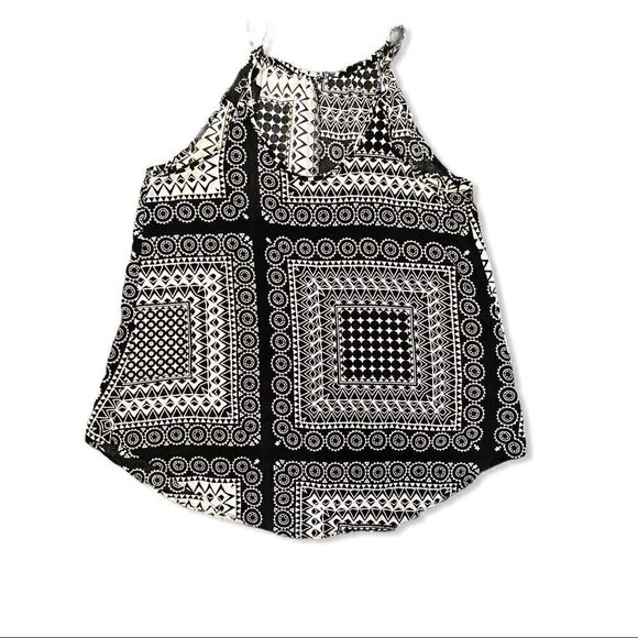 BCX Black & White Paisley Cami Tank Top - Picture 1 of 5